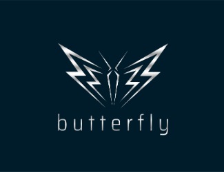 Projekt graficzny logo dla firmy online modern butterfly
